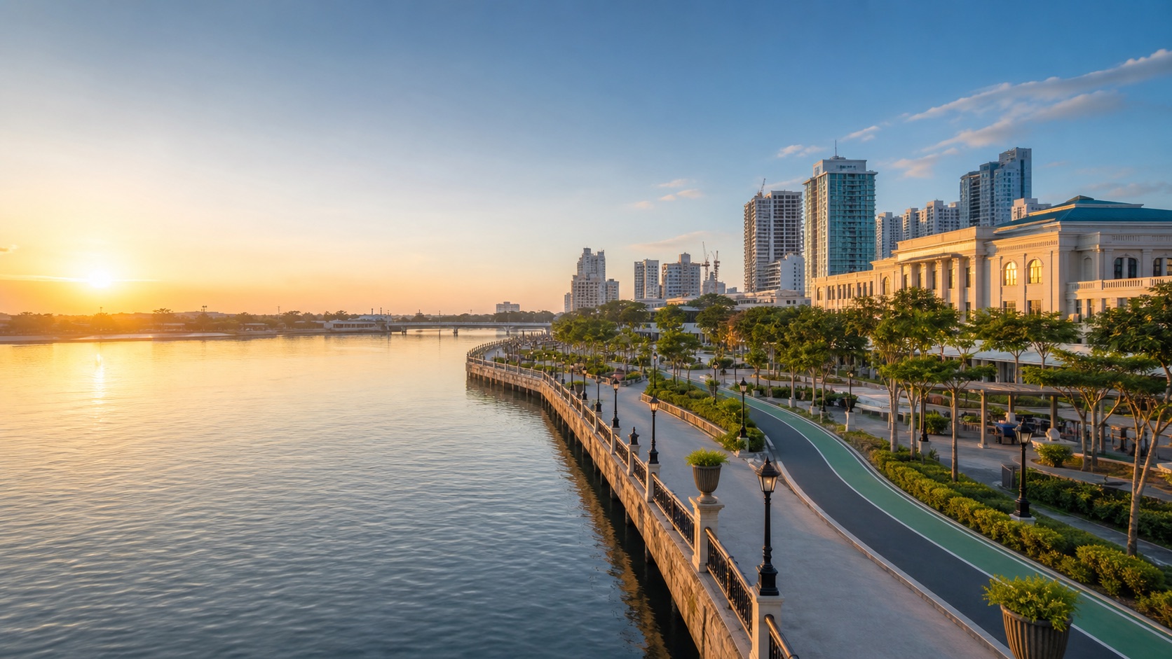 Iloilo City riverfront and urban landscape